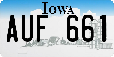 IA license plate AUF661