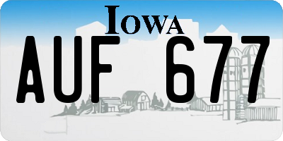 IA license plate AUF677