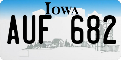 IA license plate AUF682