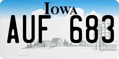 IA license plate AUF683