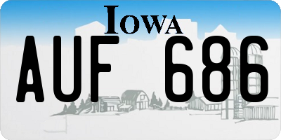 IA license plate AUF686