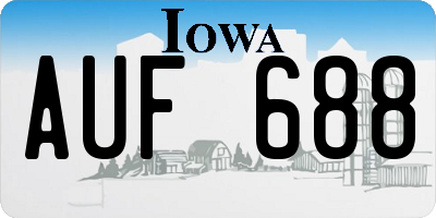 IA license plate AUF688