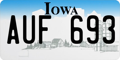 IA license plate AUF693