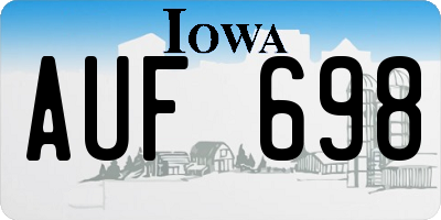 IA license plate AUF698