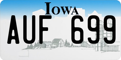 IA license plate AUF699