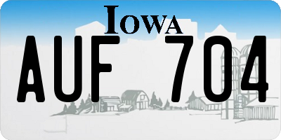 IA license plate AUF704