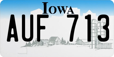 IA license plate AUF713