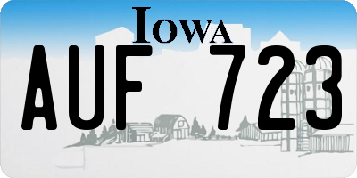 IA license plate AUF723
