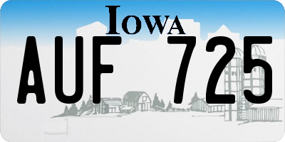 IA license plate AUF725