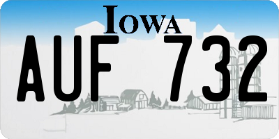 IA license plate AUF732