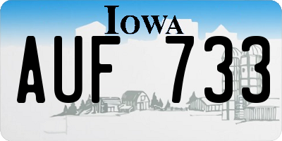 IA license plate AUF733