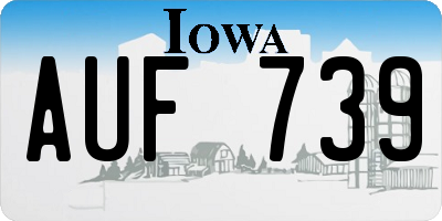 IA license plate AUF739