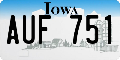 IA license plate AUF751