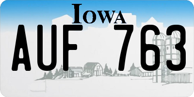 IA license plate AUF763