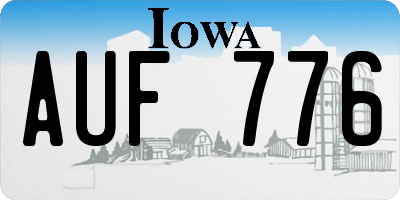IA license plate AUF776
