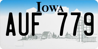 IA license plate AUF779