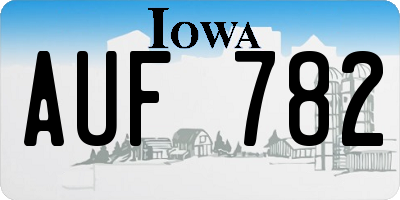 IA license plate AUF782