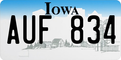 IA license plate AUF834