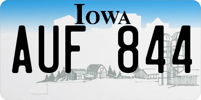 IA license plate AUF844