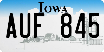 IA license plate AUF845