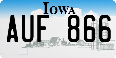 IA license plate AUF866