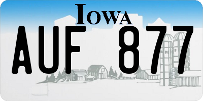 IA license plate AUF877