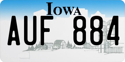 IA license plate AUF884