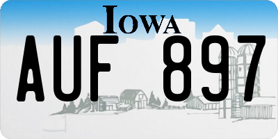 IA license plate AUF897