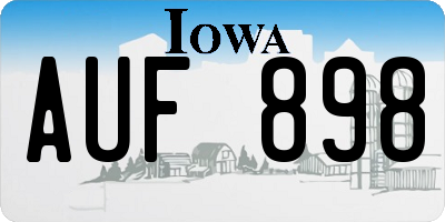 IA license plate AUF898