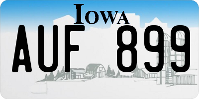 IA license plate AUF899