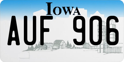 IA license plate AUF906