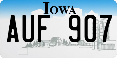 IA license plate AUF907