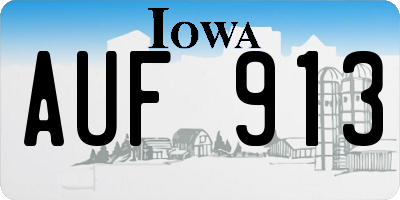 IA license plate AUF913