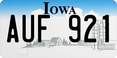 IA license plate AUF921