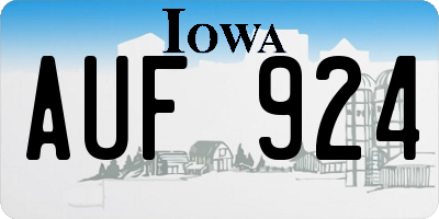 IA license plate AUF924