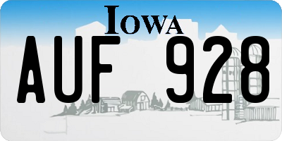 IA license plate AUF928