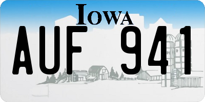 IA license plate AUF941