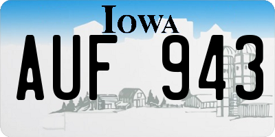IA license plate AUF943