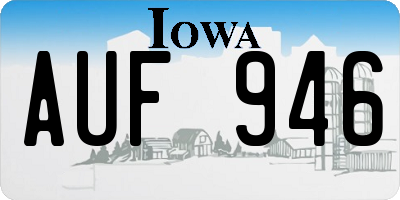 IA license plate AUF946