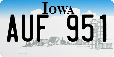 IA license plate AUF951