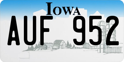 IA license plate AUF952