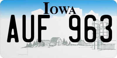 IA license plate AUF963