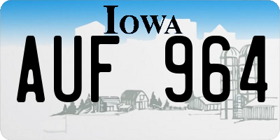 IA license plate AUF964