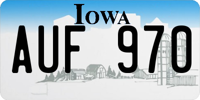 IA license plate AUF970