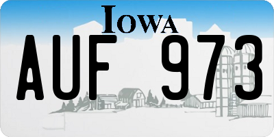 IA license plate AUF973