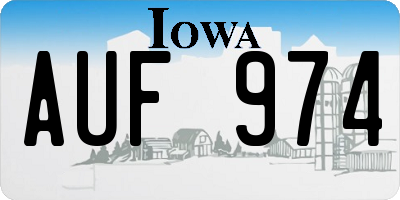 IA license plate AUF974