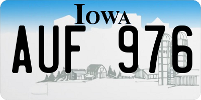 IA license plate AUF976
