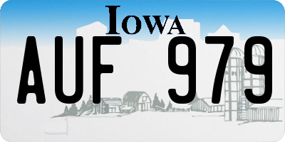 IA license plate AUF979
