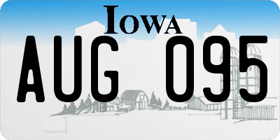 IA license plate AUG095