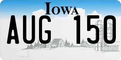 IA license plate AUG150